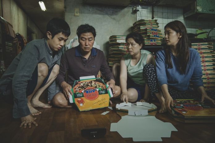 Choi Woo-shik, Song Kang-ho, Chang Hyae Jin, Park So-dam Parasite