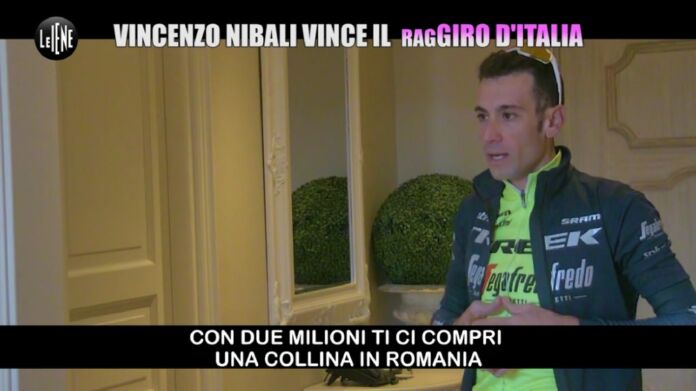 nibali Le Iene scherzo Nibali