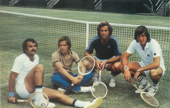 12.T.Zugarelli, C.Barazzuti, P.Bertolucci, A.Panatta_DAVIS_RGB Una Squadra