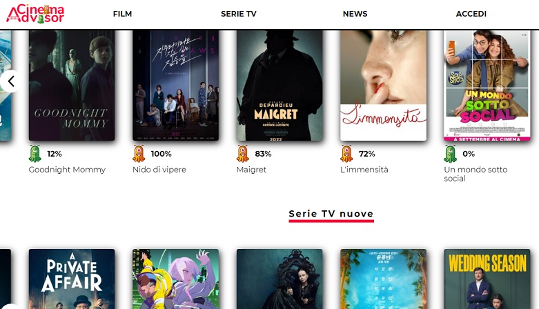 Cinemavisor un tentativo di Rotten Tomatoes italiano con recensioni di film e serie tv Cinemavisor un tentativo di Rotten Tomatoes italiano con recensioni di film e serie tv