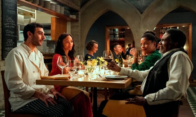 scena da From Scratch con la famiglia di Amy
