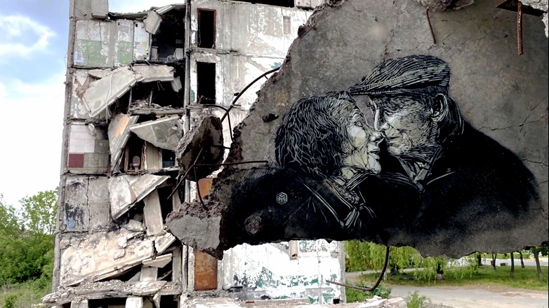 Arte vs Guerra – Banksy e C215 a Borodyanka, Ucraina il documentario su Sky e NOW